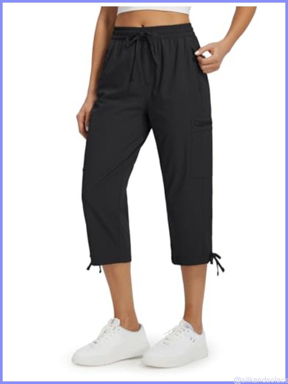 Women's Hiking Capri Cargo Pants Cropped Summer Pants 4-Way Stretch Nylon